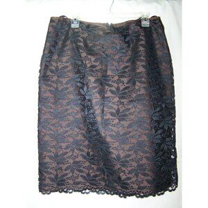 Bianca Lace Skirt GORGEOUS  Black Lace Brown XL